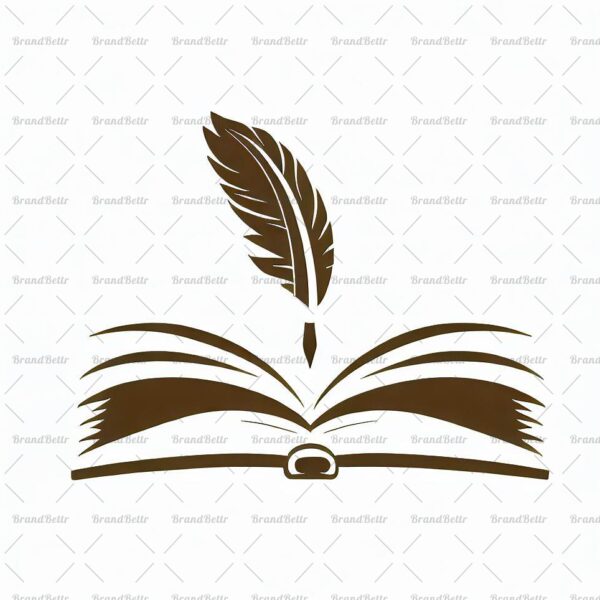 Offenes Buch und Feder